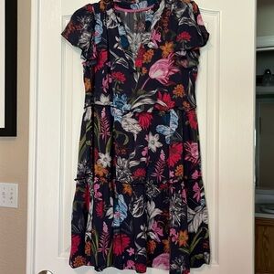 Anthropologie SP Rayon floral dress.